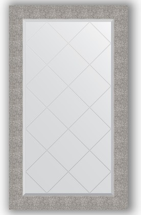 Зеркало Evoform Exclusive-G 760x1310 с гравировкой, в багетной раме 90мм, чеканка серебряная BY 4238