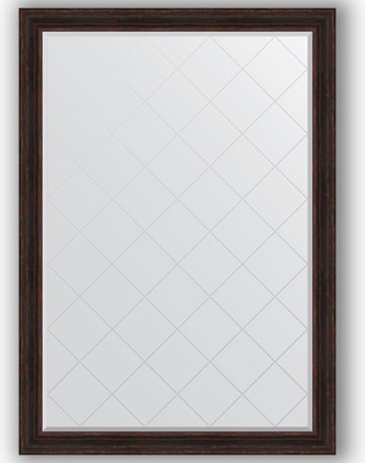 Зеркало Evoform Exclusive-G 1340x1890 с гравировкой, в багетной раме 99мм, тёмный прованс BY 4506