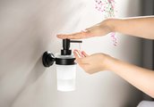 Дозатор жидкого мыла Aquatek Классик настенный, чёрный матовый AQ4505MB