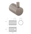Крючок Bemeta Grino, 25x39x40мм, графит матовый 173106020