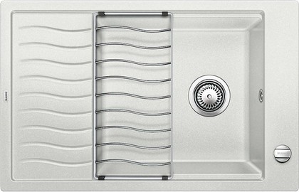 Кухонная мойка оборачиваемая с крылом, с клапаном-автоматом, гранит, серый шёлк Blanco Elon XL 6S 518738