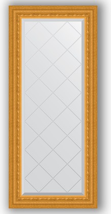 Зеркало Evoform Exclusive-G 550x1240 с гравировкой, в багетной раме 80мм, сусальное золото BY 4052