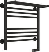 Полотенцесушитель электрический Сунержа Богема 2.0, с полкой, 500x500, МЭМ справа, тёмный титан муар 15-5207-5050