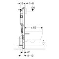 Инсталляция для унитаза Geberit Duofix, кнопка Delta20 хром 458.134.21.3