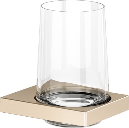 Держатель стакана Keuco Edition 11, в комплекте с хрустальным стаканом, шлифованная бронза 11150 039000