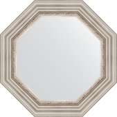 Зеркало Evoform Octagon 610x610 в багетной раме 88мм, римское серебро BY 7342