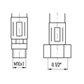 Шланг подключения RAV Slezak, M10x1/2", 35см, хром IF0012