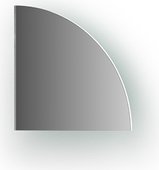 Зеркальная плитка Evoform Reflective со шлифованной кромкой, четверть круга 10х10см, серебро BY 1411