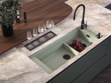 Смеситель для кухни Omoikiri Asakawa-S LG, подключение фильтра питьевой воды, вытяжной излив, светлое золото 4994580