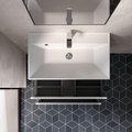 Тумба с умывальником AQUAme S1 80, подвесная, белый глянец AQM900180WH+1017000800001