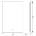 Зеркало с фацетом Defesto Glow 40x60, LED подсветка, ИК-выключатель, нейтральный белый свет DF 2502R