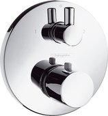 Термостат для ванны с душем Hansgrohe Ecostat S с запорным и переключающим вентилем, хром 15721000