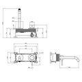 Смеситель для раковины AQUAme Siena, настенный, глянцевое золото AQM6215GG