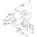 Смеситель для душа Kludi Bozz, брашированное золото 38831N076