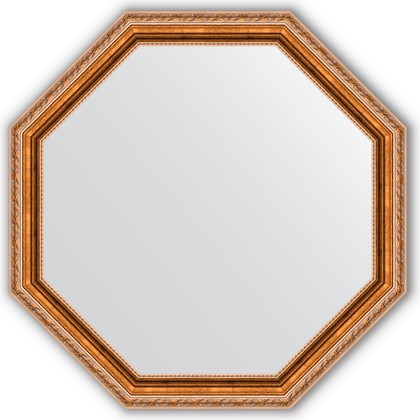 Зеркало Evoform Octagon 722x722 в багетной раме 64мм, версаль бронза BY 3726