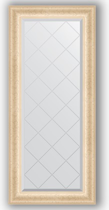 Зеркало Evoform Exclusive-G 550x1240 с гравировкой, в багетной раме 82мм, старый гипс BY 4054