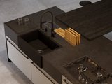 Смеситель для кухни Omoikiri Makkari 2 Plus-SB C выдвижной излив, подключение фильтра, хром, чёрный 4994493