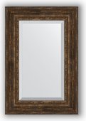 Зеркало Evoform Exclusive 620x920 с фацетом, в багетной раме 120мм, состаренное дерево с орнаментом BY 3430