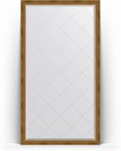 Зеркало Evoform Exclusive-G Floor 1080x1980 пристенное напольное, с гравировкой, в багетной раме 70мм, состаренная бронза с плетением BY 6343