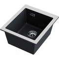Кухонная мойка Omoikiri Omishima 41-U BL Matt Natceramic, подстольный монтаж, чёрный матовый 4997515