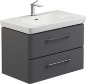 Тумба подвесная с раковиной, 2 ящика, 80x48x57см Verona Moderna MD102