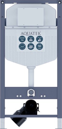 Инсталляция для подвесного унитаза Aquatek Duos 50 1130x530x100мм, +звукоизоляционная прокладка INS-0000023