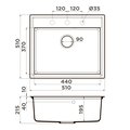 Кухонная мойка Omoikiri Daisen 51 WH, Artgranit, белый 4997304