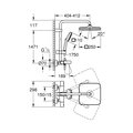 Душевая система Grohe Tempesta System 250 Cube, термостат для ванны, хром 26691001