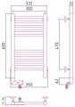 Полотенцесушитель электрический Сунержа Богема 2.0, прямая, 600x300, МЭМ слева, чёрный матовый 31-5204-6030