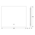 Зеркало с фацетом Defesto Glow 60x50, LED подсветка, ИК-выключатель, нейтральный белый свет DF 2503RH