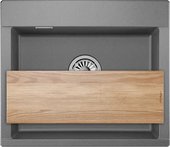 Кухонная мойка Granula Estetica ES-5804, 580x500, кварц, Графит 5804, ГРАФИТ