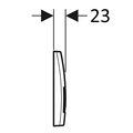 Смывная клавиша Geberit Delta50, двойной смыв, пластик, чёрный матовый 115.119.14.1