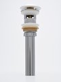 Донный клапан с переливом AQUAme, керамическая накладка, белый AQM7002-1W