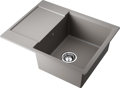 Кухонная мойка Omoikiri Daisen 65T-GR Tetogranit, с крылом, leningrad grey 4993583
