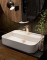 Смеситель для раковины AQUAme Monza, шлифованное золото AQM6310BG