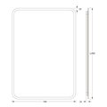 Зеркало с матированием и LED-подсветкой Defesto, 32W, 70x100см, без выключателя, нейтральный белый свет DF 3809