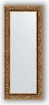 Зеркало Evoform Definite 630x1530 в багетной раме 101мм, вензель бронзовый BY 3127