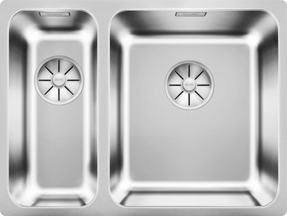 Кухонная мойка Blanco Solis 340/180-IF, с отводной арматурой, чаша справа, полированная сталь 526130