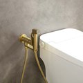Комплект для гигиенического душа Aquatek Альфа встроенный, шлифованное золото AQ1919BG