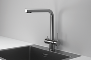 Смеситель кухонный Granula Kitchen Space KS-7011, с подключением к фильтру для питьевой воды, Сталь сатин 7011, СТАЛЬ САТИН