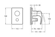 Смеситель для ванны Jacob Delafon Symbol, внешняя часть, 2 потребителя, хром E98724-CP