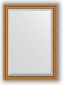 Зеркало Evoform Exclusive 730x1030 с фацетом, в багетной раме 70мм, состаренное золото с плетением BY 3457