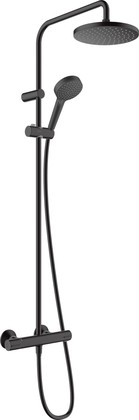 Душевая система Hansgrohe Vernis Blend Showerpipe 200 1jet EcoSmart с термостатом, матовый чёрный 26089670