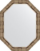 Зеркало Evoform Polygon 730x930 в багетной раме 73мм, серебряный бамбук BY 7128