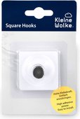 Крючок для полотенец Kleine Wolke Square Hooks Schneeweiss, 5x5см, акрил, белый, серебро 5857114887