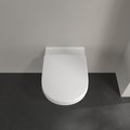 Унитаз подвесной Villeroy & Boch O.novo, безободковый, сидение Soft Close, Альпийский белый CeramicPlus 5660HRR1