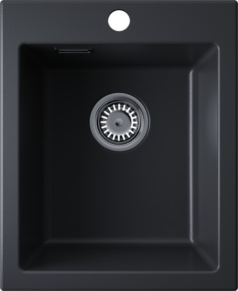 Кухонная мойка Omoikiri Omishima 41 BL Matt Natceramic, врезной монтаж, чёрный матовый 4997482