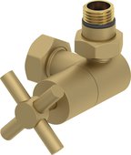 Вентиль Сунержа 3D правый Крест G1/2"НРxG3/4"НГ, матовое золото 032-1411-1234