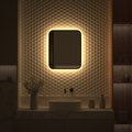 Зеркало с окантовкой Defesto Aura 50x60, LED подсветка, без выключателя, тёплый белый свет DF 2973