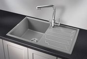 Кухонная мойка Granula 8002, 800x500, накладная, с крылом, кварц, Алюминиум 8002, АЛЮМИНИУМ